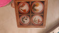 Set of 4 Handmade Floral Terracotta Diya Candles