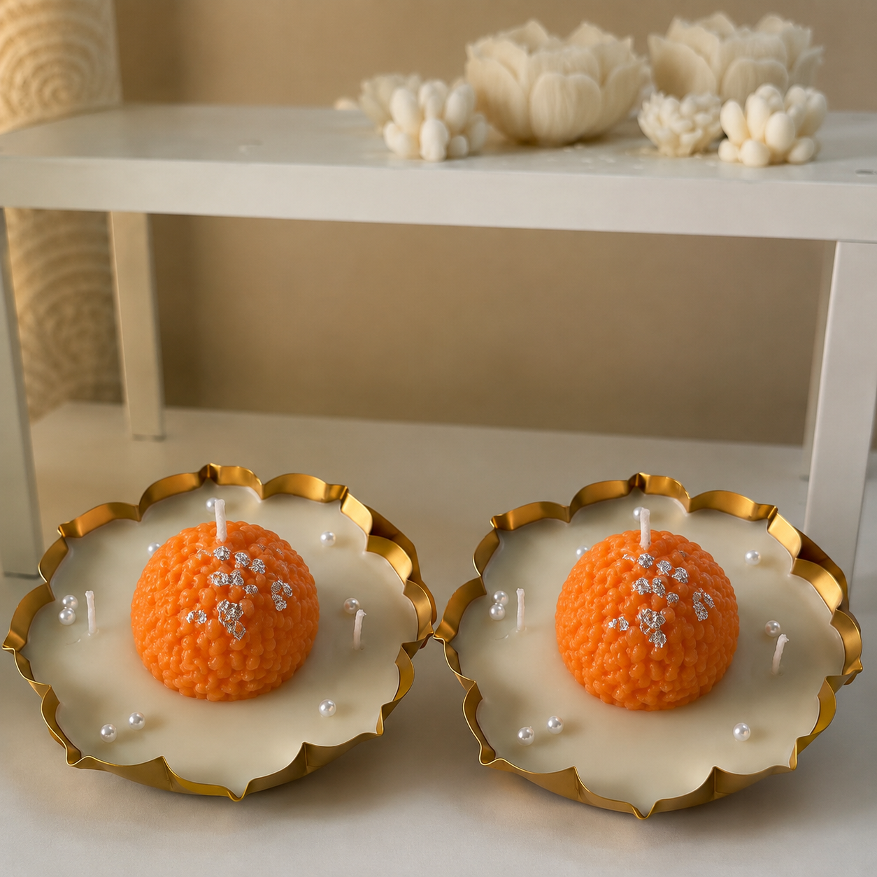 Laddoo Glow Urli Candle- One Pc