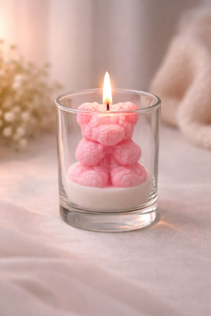 Teddy Glow Twin Jar Candle Set 💖
