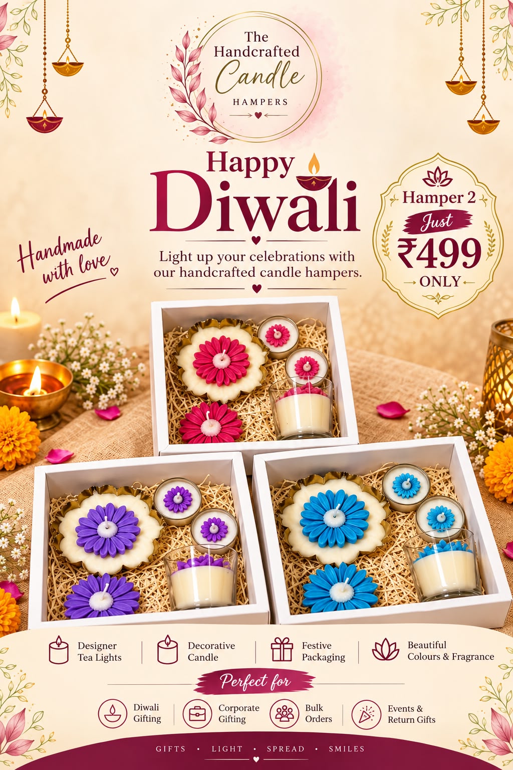 Diwali Gift Hamper 🪔 | Handmade Luxury Festive Gift Box