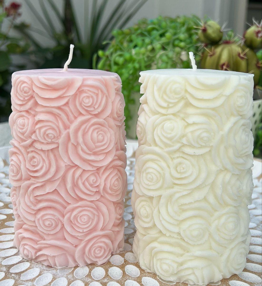 Rose Pillar Candle 🌹🕯️