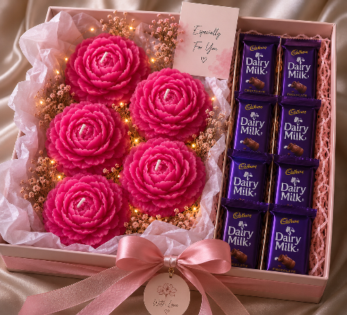 Peony Candle collection with Sweet chocolate