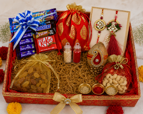 Premium Rakhi Gift Hamper for Brother | Premium Chocolates & Handmade Candles