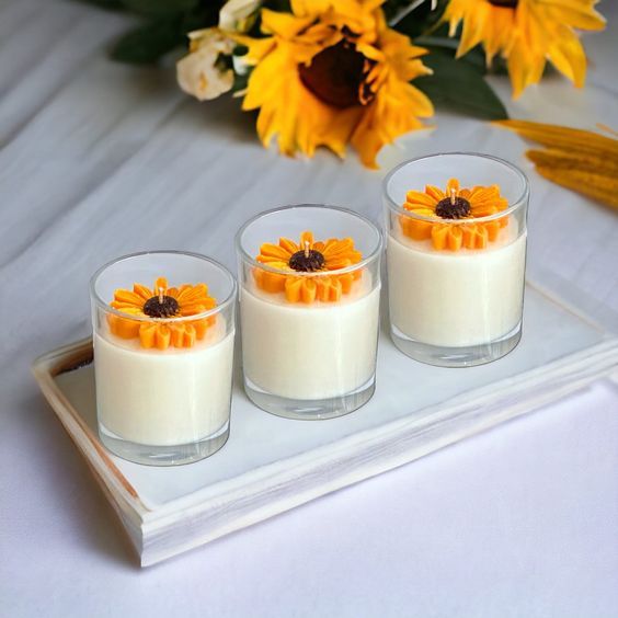Sunflower Glow Pastel Jar Candle