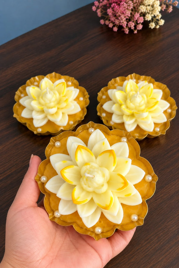 Handmade Lotus Flower Candle