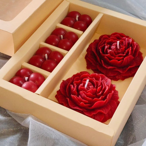 Rose and Bubble Candle Gift Box | Handmade Scented Decorative Candles