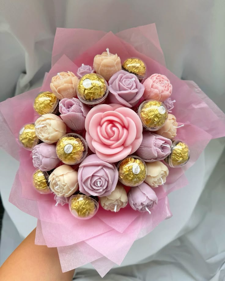 Sweet Serenity Bouquet of chocolate and candles for every loved ones