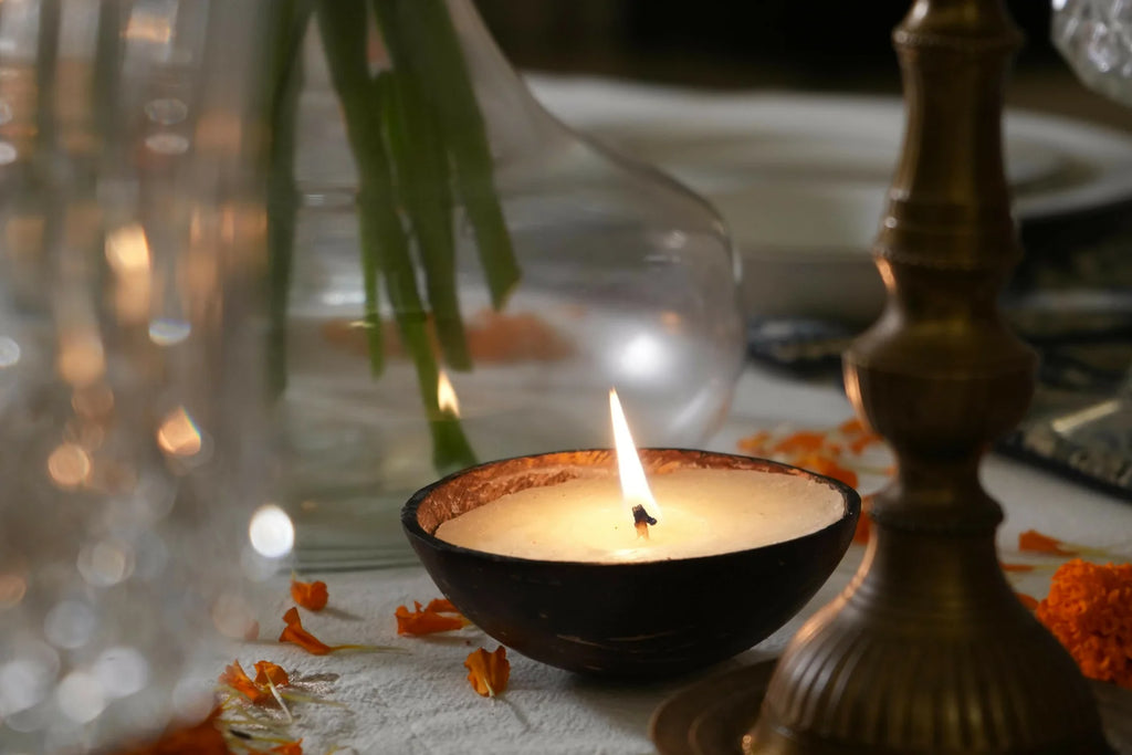 Tropical Coconut Shell Candle 🥥🕯️