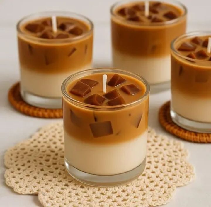 Handmade Cold Brew Inspired Soy Wax Candle in Glass Jar