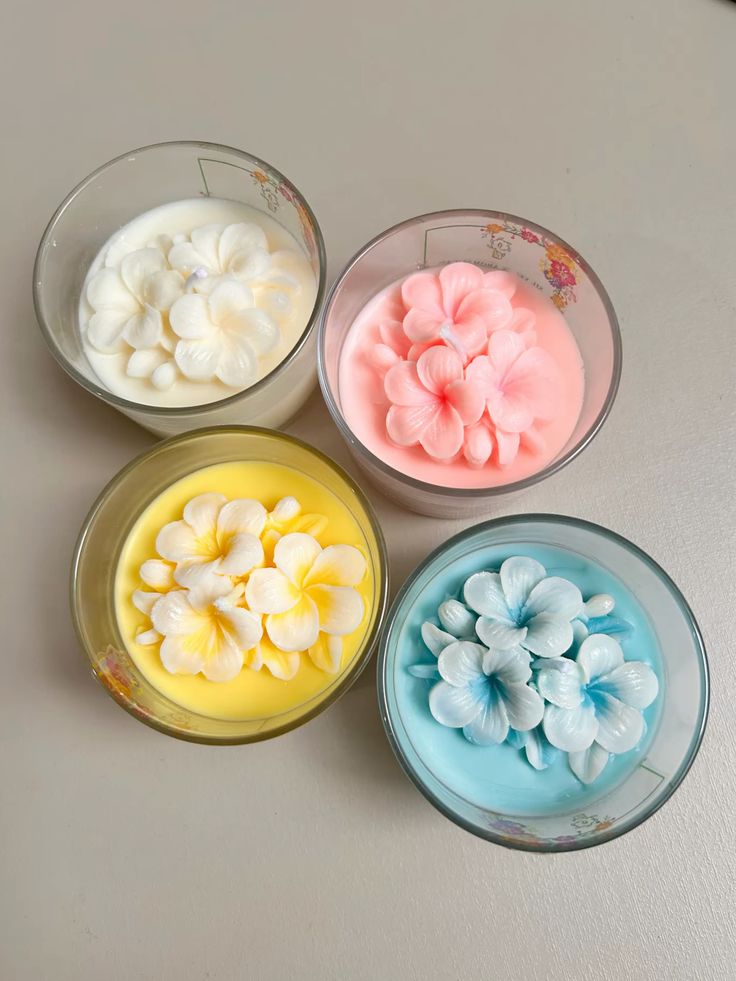 Plumeria flower candle on Jar