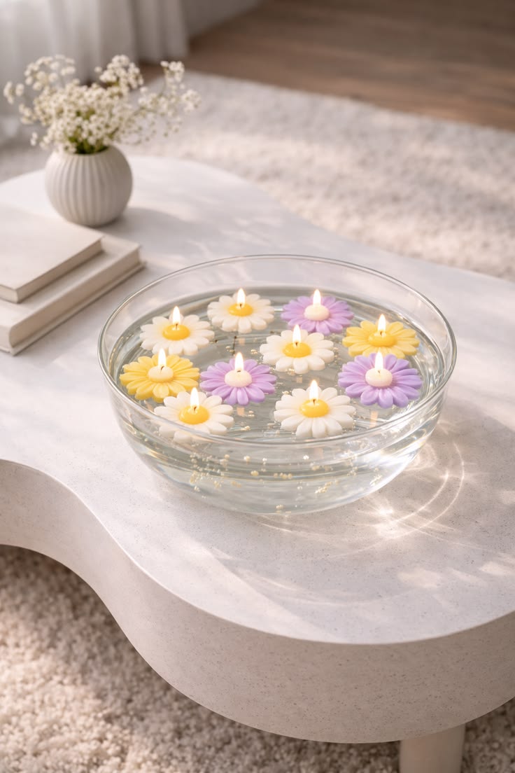 Daisy Bloom Mini Candle