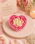 Handcrafted Heart Rose Scented Soy Wax Candle – Romantic Gift for Valentine's Day, Anniversary & Special Occasions