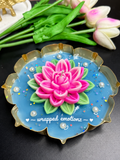 Handmade Pink Lotus Flower Candle
