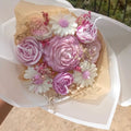 Pink & White Everlasting Candle Bouquet