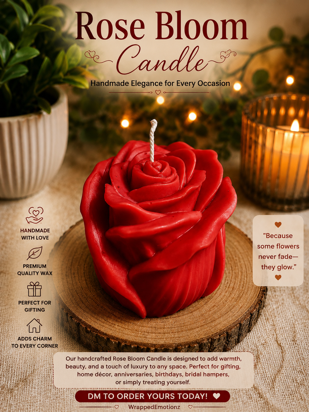 Rose Bloom Candle