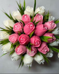 Pink White Bloom Candle Bouquet Box 💐🕯️