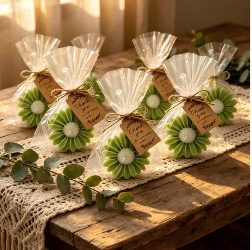 Daisy Net-Packed Candle