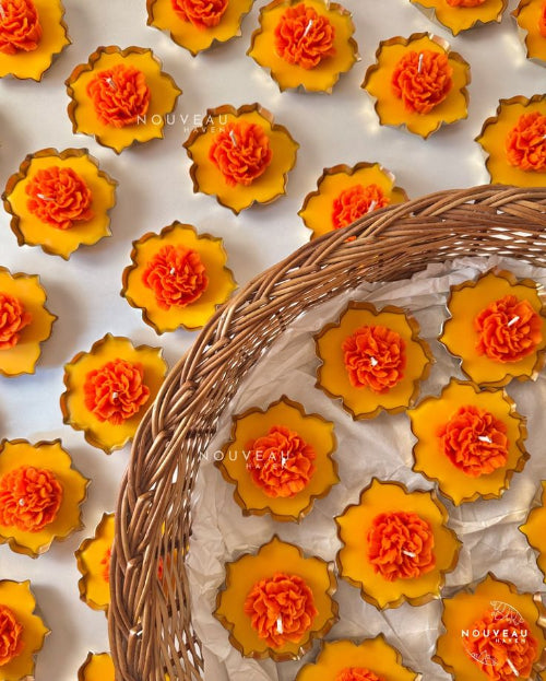 Marigold Glow Urli Candle