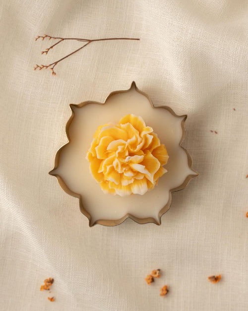 Marigold Glow Urli Candle