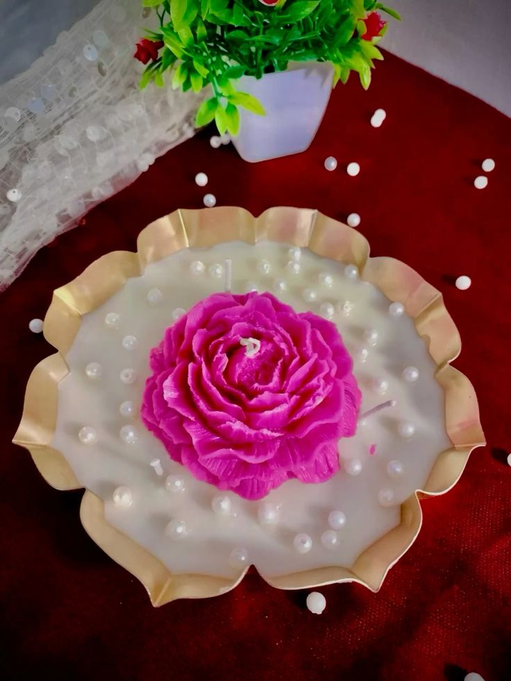 Urli-inspired with Rose on top handcrafted design